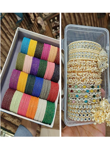 Kum Kum Metal Zari Bangles Combo Box 4